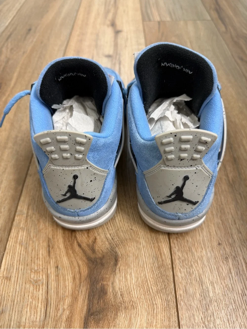 Nike Jordan 4 Retro Kids Light Blue Suede Sneakers